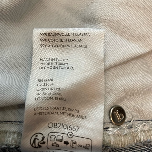 Pilcro Wide Leg High Rise Medium Blue Wash Denim Jean Size 29 - Picture 10 of 11